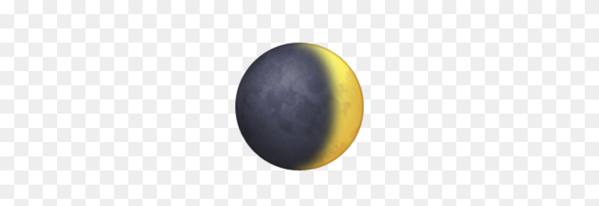220x230 Crescent Moon Emoji Transparent, Ios Emoji Waxing Crescent Moon Symbol - Moon Transparent PNG