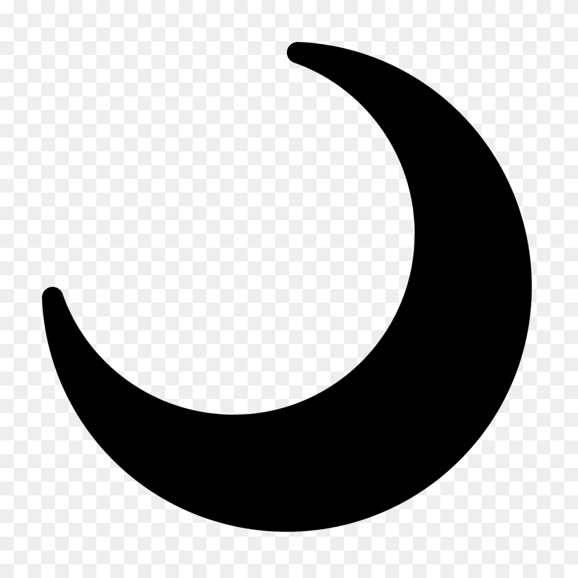 1600x1600 Crescent Moon Filled Icon - Cresent Moon PNG