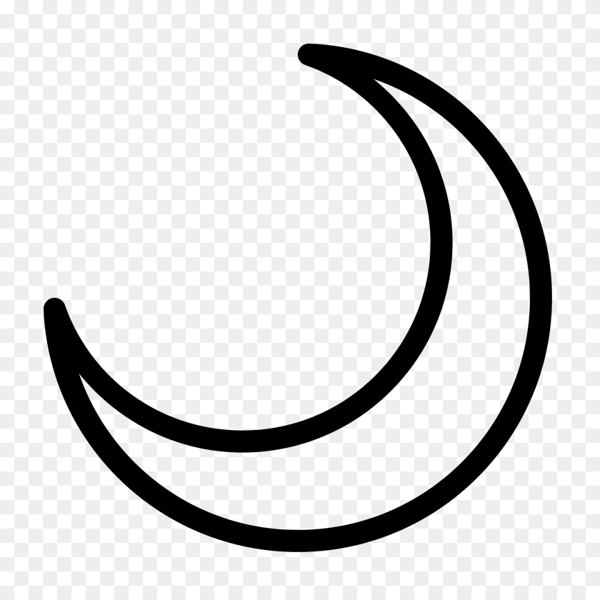 1600x1600 Crescent Moon Icon - The Moon PNG