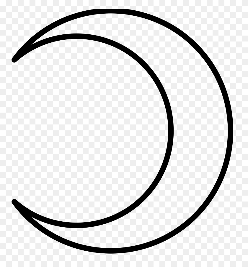 2000x2157 Crescent Moon Logos - Quarter Moon Clipart