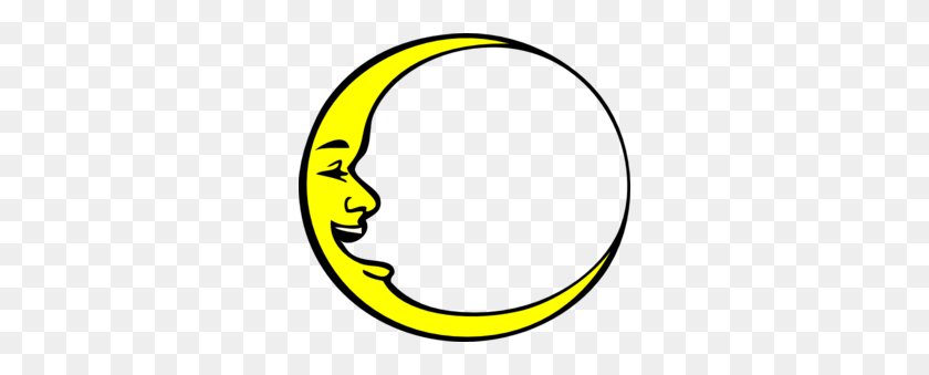 300x279 Crescent Moon Smiling Clip Art At Clker Com Vector Clip Art Online - Crescent Moon Clipart