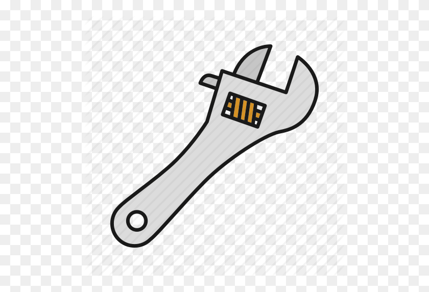 512x512 Crescent Wrench, Instrument, Key, Spanner, Tool, Wrench Icon - Crescent Wrench Clipart