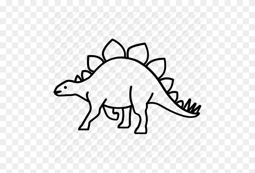 512x512 Cretaceous, Dinosaur, Fossil, Herbivore, Jurassic, Prehistoric - Stegosaurus PNG