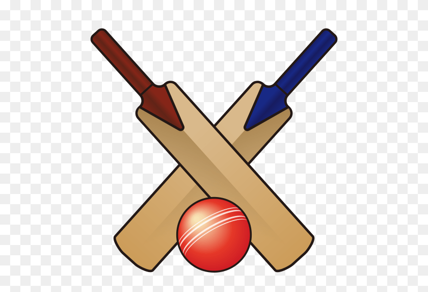 512x512 Cricket Ball Clipart - Baseball Bat And Ball Clipart