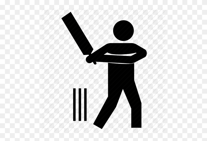 512x512 Cricket, Jugador, Deporte, Icono De Deportes - Icono De Deporte Png