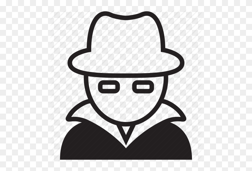 512x512 Преступление, Кибер, Взлом, Хакер, Шпион, Значок Белой Шляпы - Белая Шляпа Png