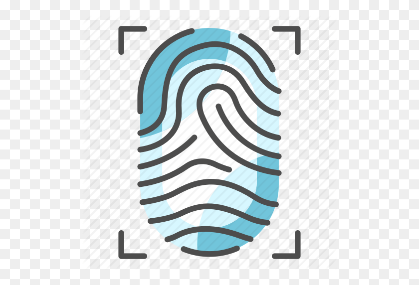512x512 Преступление, Детектив, Отпечаток Пальца, Идентификатор, Печать, Безопасность, Значок Отпечатка Пальца - Отпечаток Пальца Png
