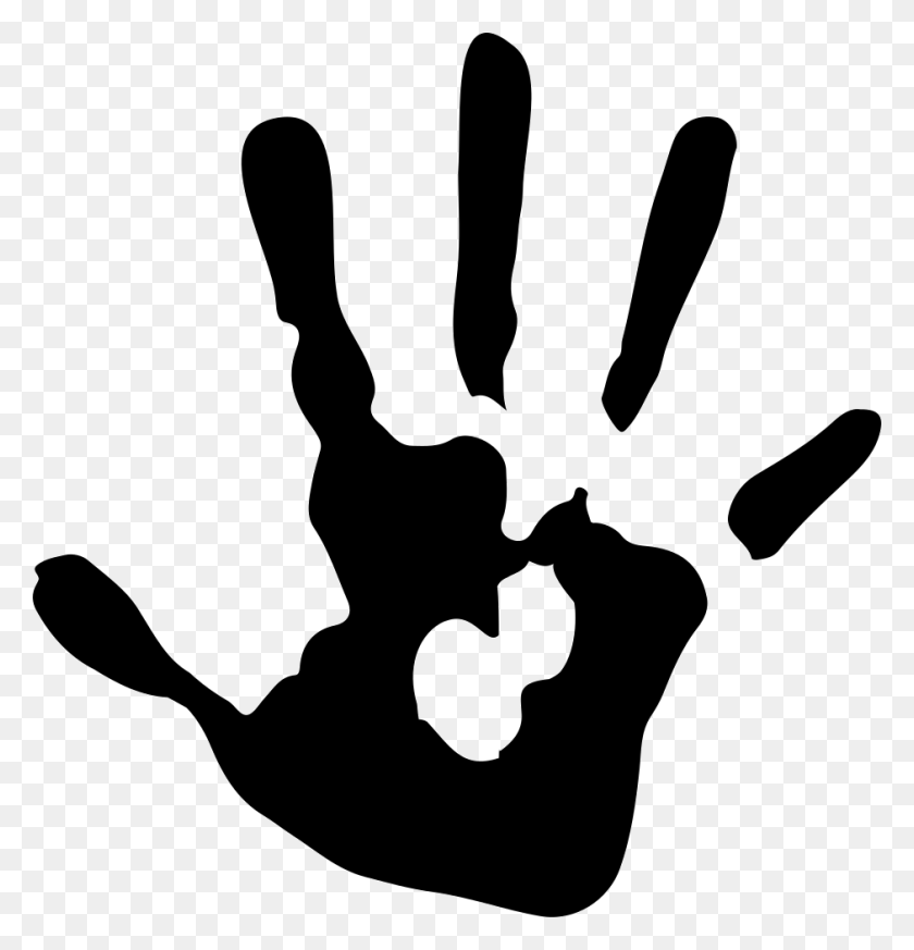 940x980 Criminal Hand Print Silhouette Png Icon Free Download - Criminal PNG
