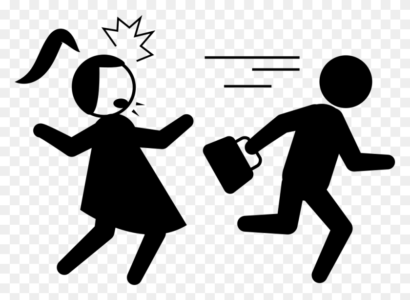 981x698 Criminal Running With Stolen Woman Bag Png Icon Free Download - Criminal PNG