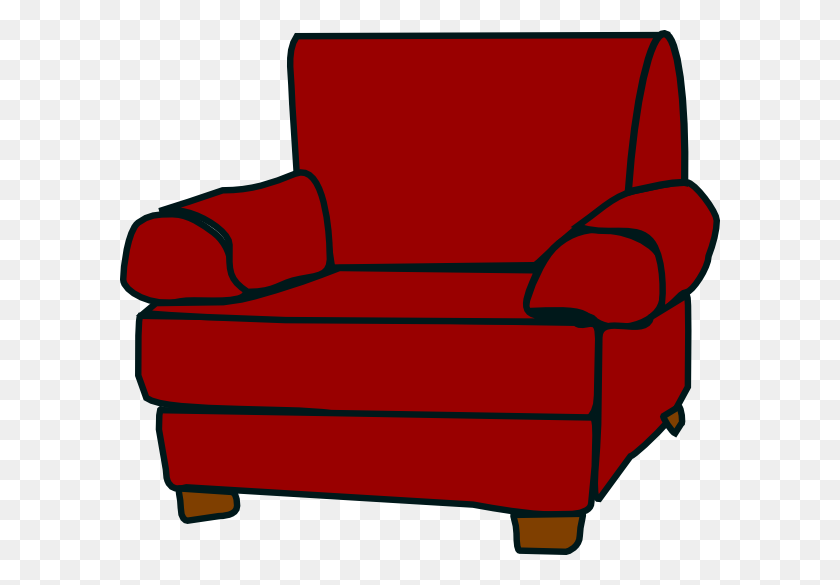 600x525 Crimson Red Armchair Clip Art - Lounge Chair Clipart