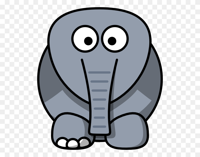 528x599 Elefante Lisiado Clipart En Clker Vector Clipart Online - Elefante Clipart Png