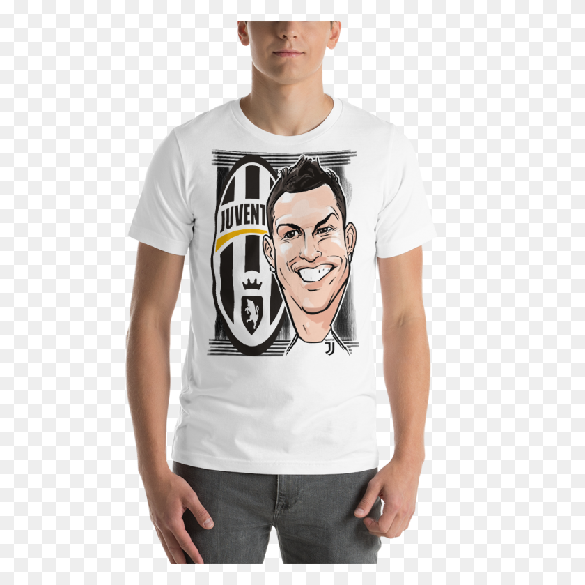 1000x1000 Cristiano Ronaldo Cartoon Caricature Juventus Fc Logo Crest - Cr7 PNG