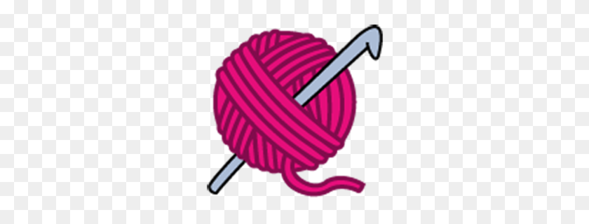 260x260 Crochet Hooks Clipart - Knitting Clipart Black And White