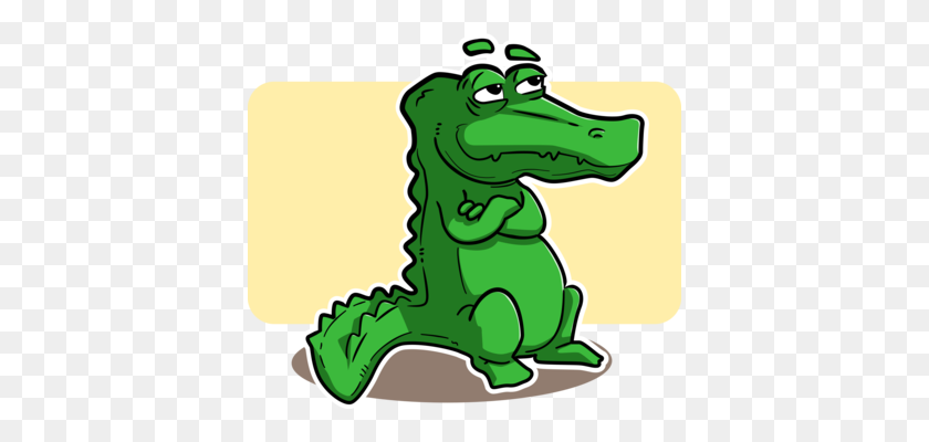 392x340 Crocodile Clip Alligators Computer Icons Line Art - Cartoon Alligator Clipart