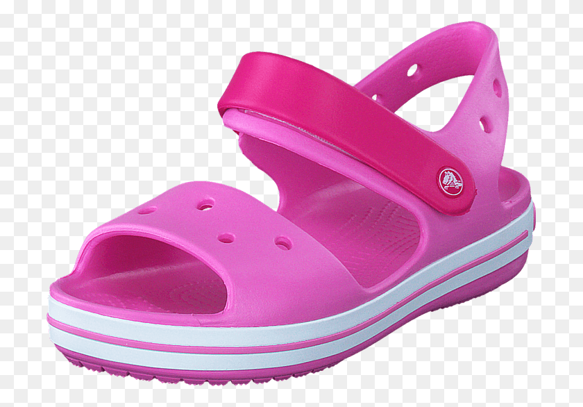 705x526 Crocs Crocband Sandal Kids Candy Pinkparty Pink Women - Crocs PNG