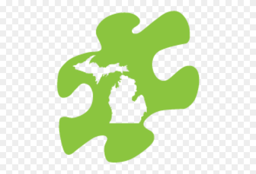 512x512 Cropped Aaom Green Web Puzzle Autism Alliance Of Michigan - Michigan PNG