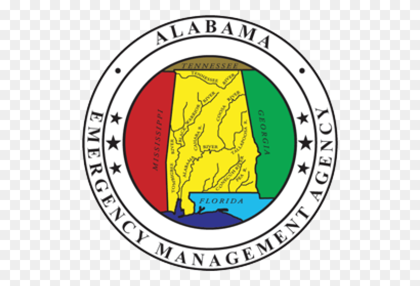 512x512 Обрезанная Печать Агентства Аэма Агентство По Чрезвычайным Ситуациям Алабамы - Алабама Png