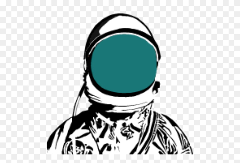 512x512 Обрезанный Космонавт Без Логотипа Белый Орбитр - Шлем Астронавта Png