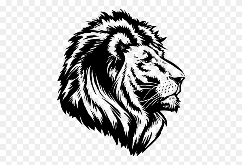 512x512 Cropped Black Lion Logo - Lion Logo PNG