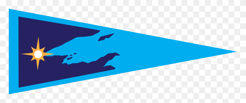 2000x754 Cropped Burgee Clear Background - Blue Background PNG