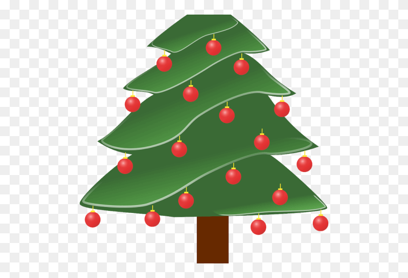 512x512 Cropped Christmas Tree Clipart - PNG Christmas Tree