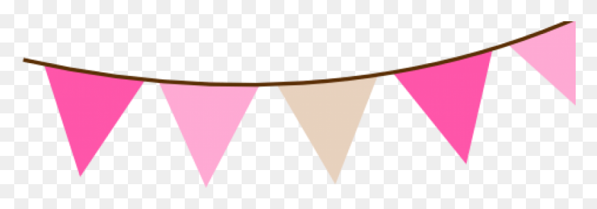 1080x326 Cropped Free Bunting Banner Clip - Pink Banner Clipart