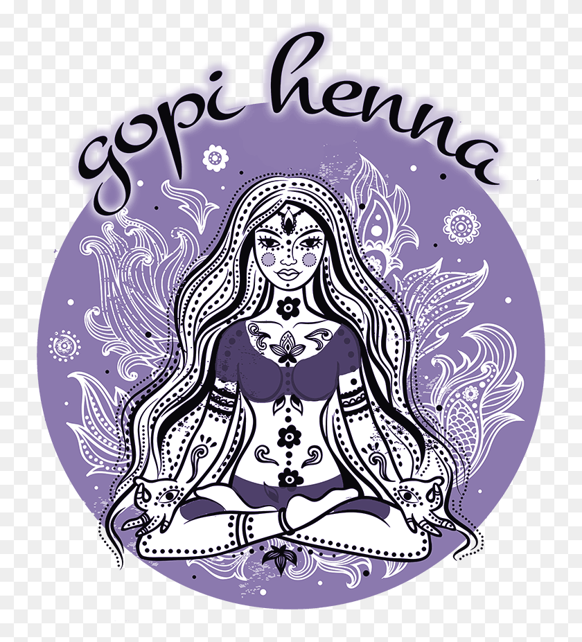 734x867 Recortada De La Henna De Gopi Logotipo De La Henna De Gopi - La Henna Png