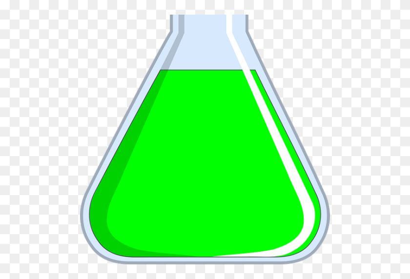 512x512 Flash De Química Verde Recortada - Imágenes Prediseñadas De Química