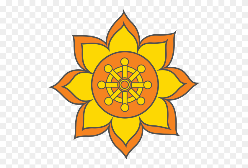512x512 Logotipo De Lotus Happiness Recortado Con Fondo Transparente - Fondo Naranja Png