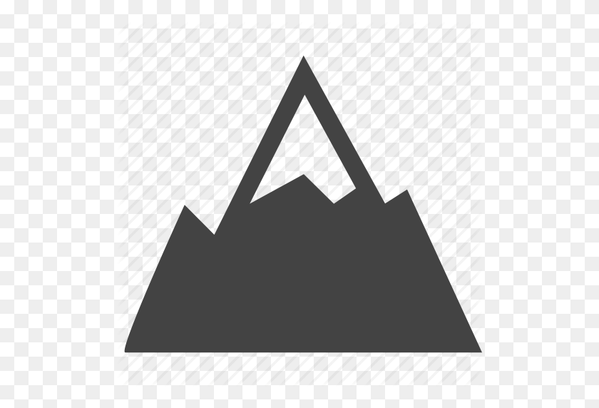 512x512 Campamento De Verano Recortado Mountan High Ground - Icono De Montaña Png