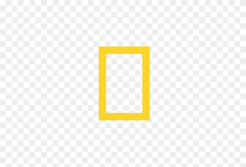 512x512 Обрезанный Логотип National Geographic В Желтой Рамке National - Логотип National Geographic В Png