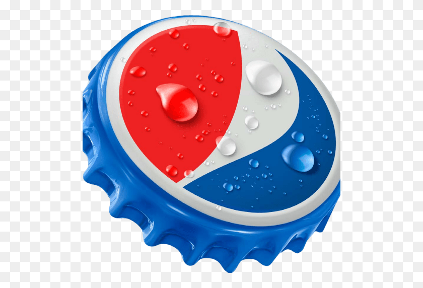 512x512 Обрезанная Новая Крышка От Бутылки С Логотипом Pepsi, Обрезанная Rev Pepsi Cola - Крышка От Бутылки Png