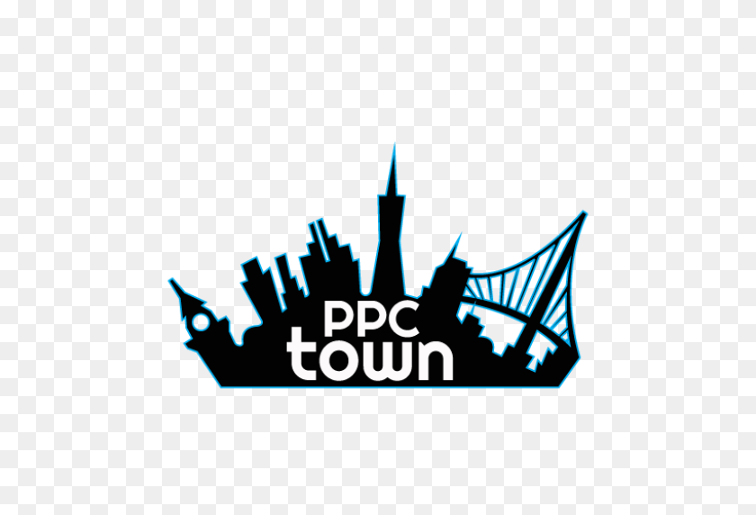 512x512 Recortada Ppctown Logotipo Contorno Azul Ppc Town - Ciudad Png