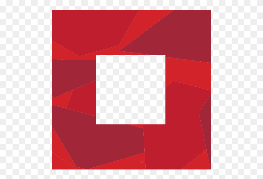 512x512 Обрезанный Значок Креатив Redframe, Креатив Redframe - Красная Рамка Png