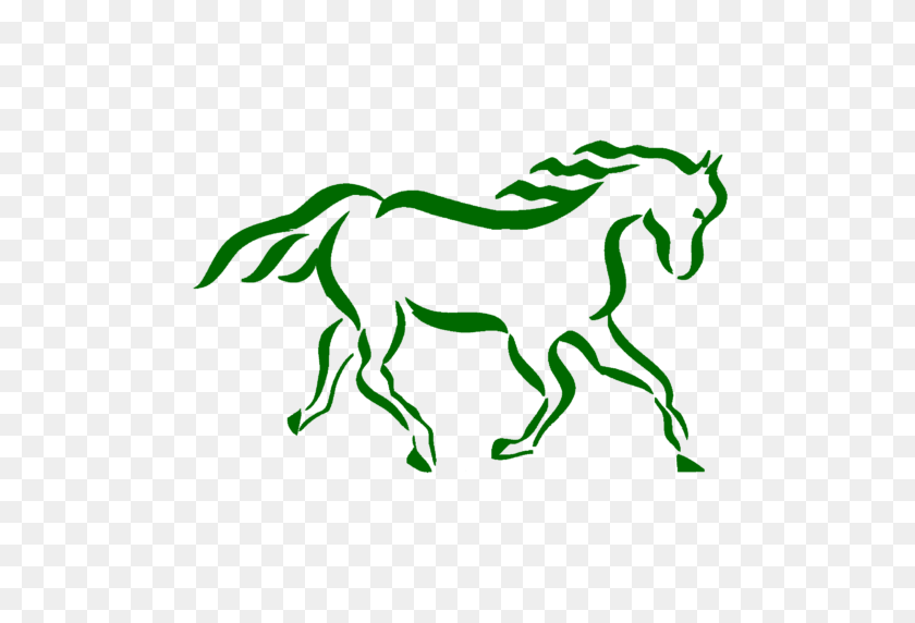 512x512 Cropped Runninghorselogogreen - Mustang Horse PNG