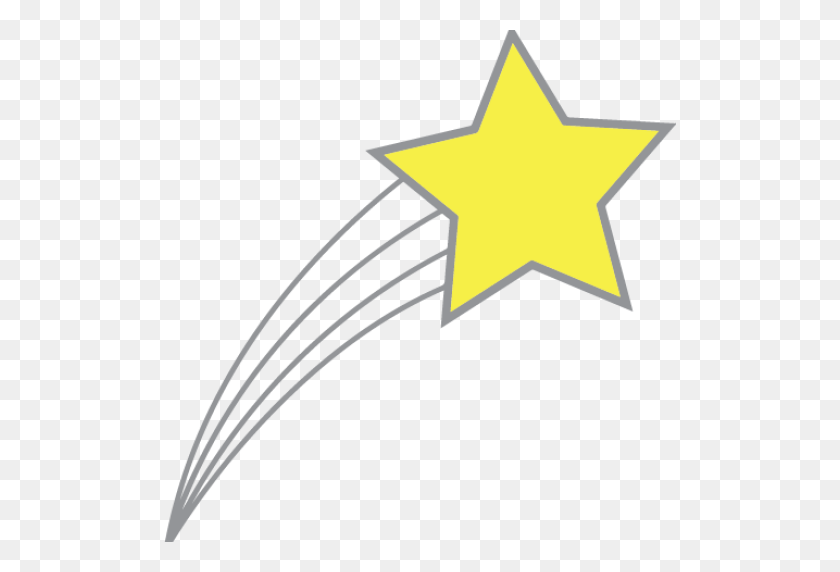 512x512 Обрезанный Логотип Страны Чудес Интернет Падающая Звезда - Падающая Звезда Png