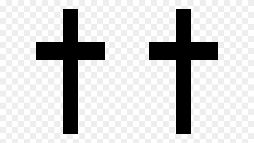 600x414 Крест Черно-Белый Простой Черный Крест Картинки - Религиозный Пасхальный Клипарт Черный И Белый