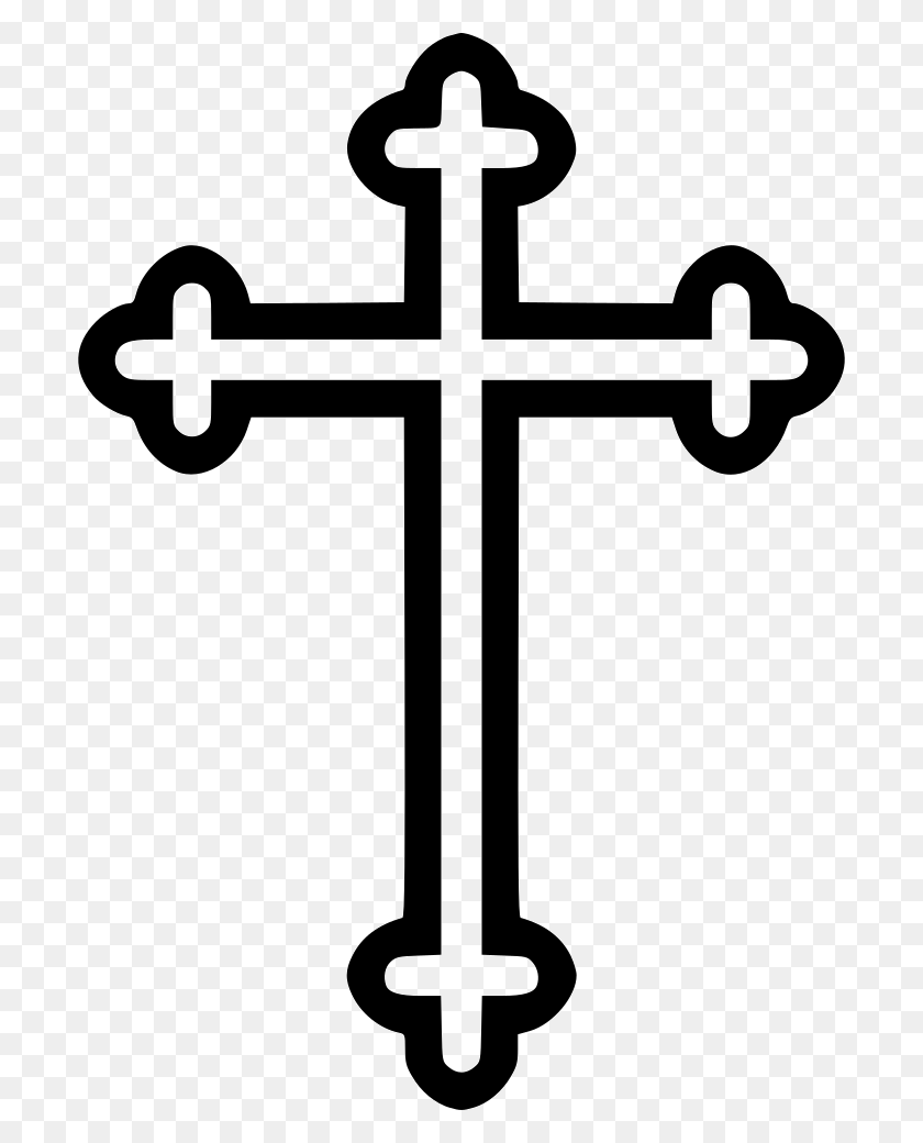 698x980 Cross Christian Religion Symbol Byzantine Png Icon Free - Religion PNG