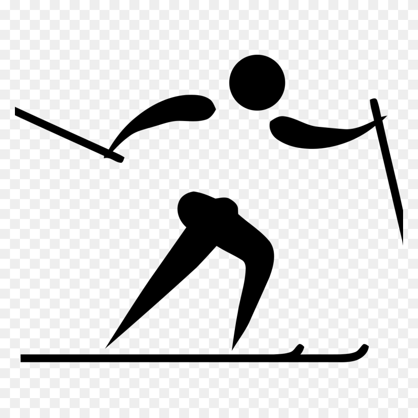 1200x1200 Cross Country Skiing - Ladies Golfing Clipart