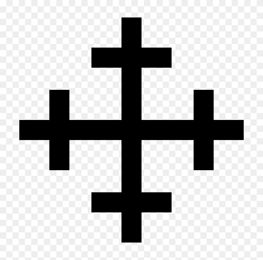 768x768 Cross Crosslet Heraldry - Crucifix PNG