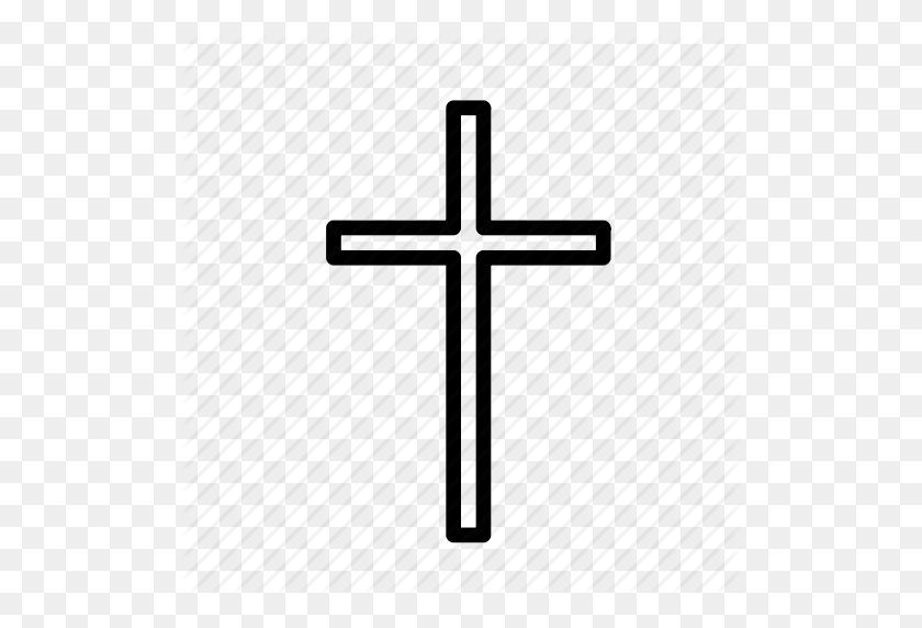 512x512 Крест, Мертвые, Смерть, Похороны, Значок На Хэллоуин - Черный Крест Png