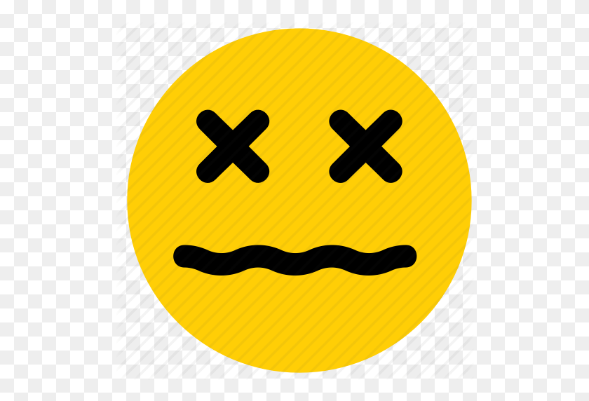 512x512 Cross, Dead, Emoji, Emoticon, Face Icon - Dead Emoji PNG
