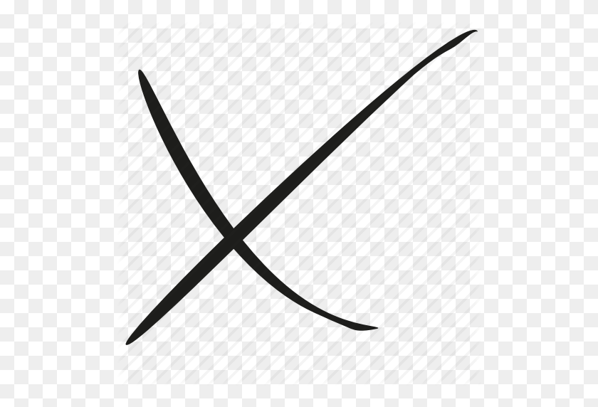 512x512 Cross, Direction, Doodle, Hand Drawn, No, Scribble, Wrong Icon - Scribble PNG
