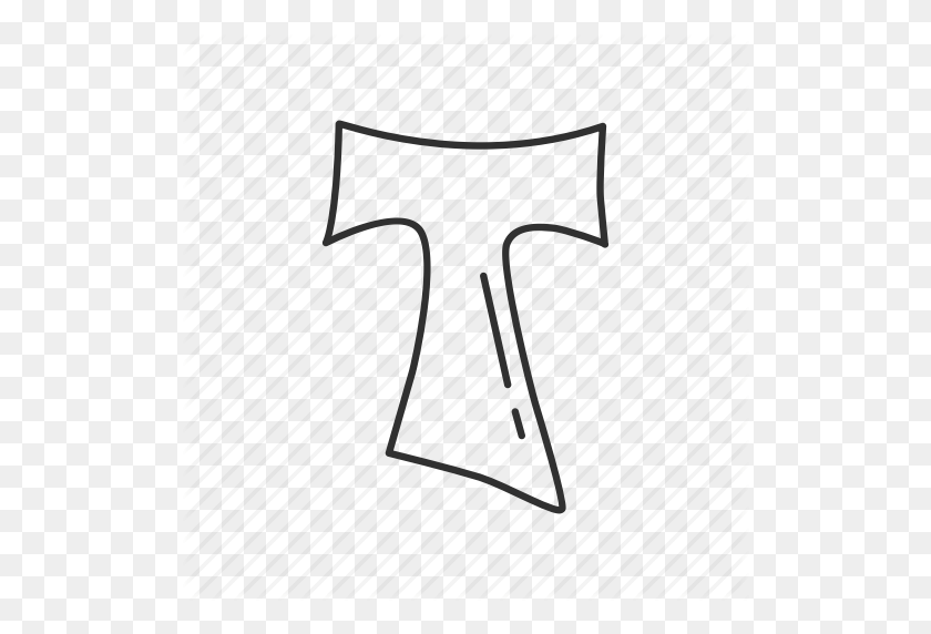 512x512 Cross, Evil Symbol, Letter T, Tau Cross Icon - Letter T PNG