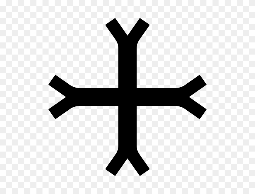 580x580 Cross Fourchee Heraldry - Heraldry Clipart