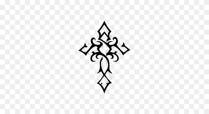 400x400 Cross Gothic Tattoo Transparent Png - Gothic Cross PNG