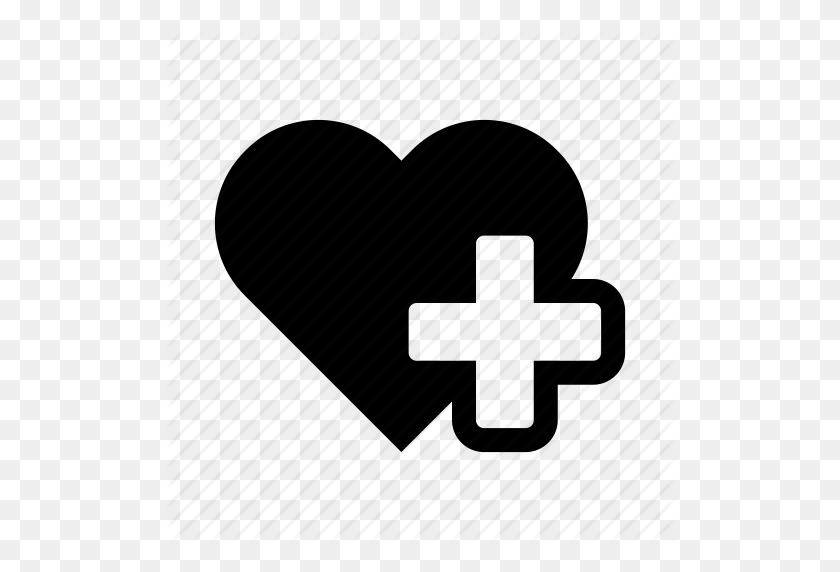 512x512 Cruz, Salud, Cuidado De La Salud, Corazón, Médico, Icono De Medicina - Icono Médico Png