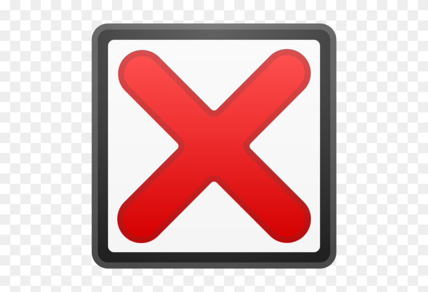 512x512 Cross Mark Button Emoji - Cross Sign PNG