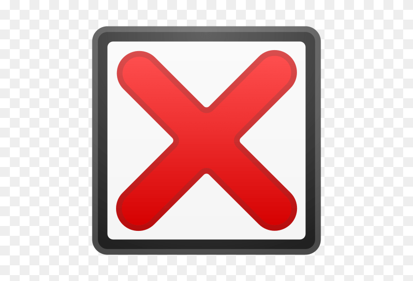 512x512 Botón De Marca De Cruz Emoji Significado Con Imágenes De La A A La Z - Signo De Interrogación Emoji Png