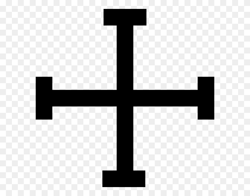 600x600 Cross Of Jerusalem Clip Art Free Vector - Three Crosses Clipart